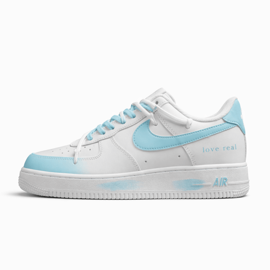 Fabrika Supply Air Force 1 Low “Love Real” White / Sky Blue | sapatilhas Sole Rua