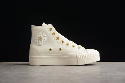 Essenza Rosa Chuck Taylor All Star Lift Platform HI Egret / Gold | sapatilhas Sole Rua