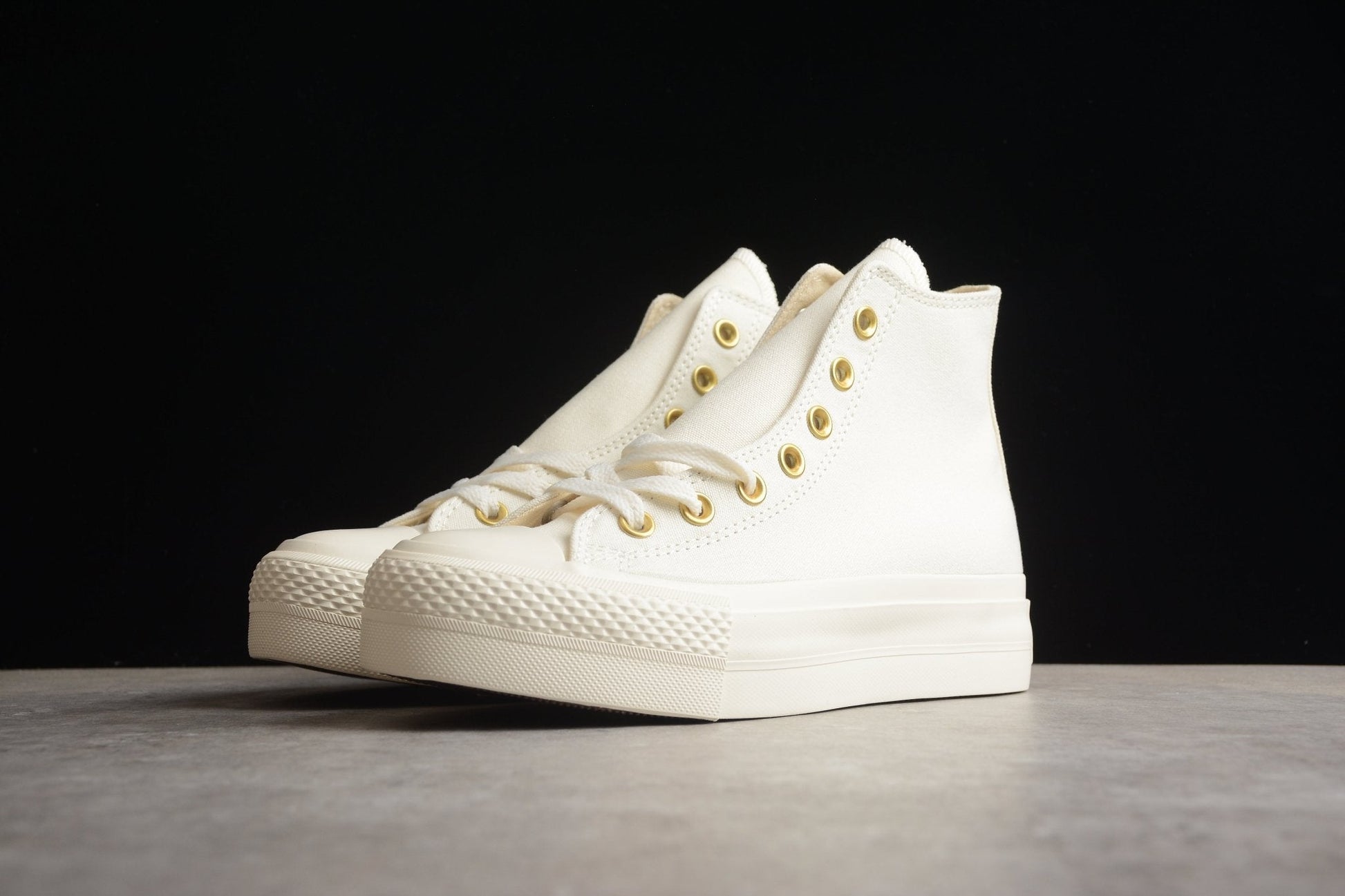 Essenza Rosa Chuck Taylor All Star Lift Platform HI Egret / Gold | sapatilhas Sole Rua