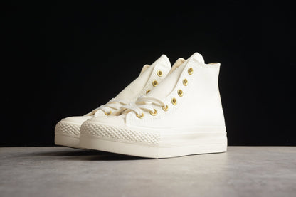 Essenza Rosa Chuck Taylor All Star Lift Platform HI Egret / Gold | sapatilhas Sole Rua