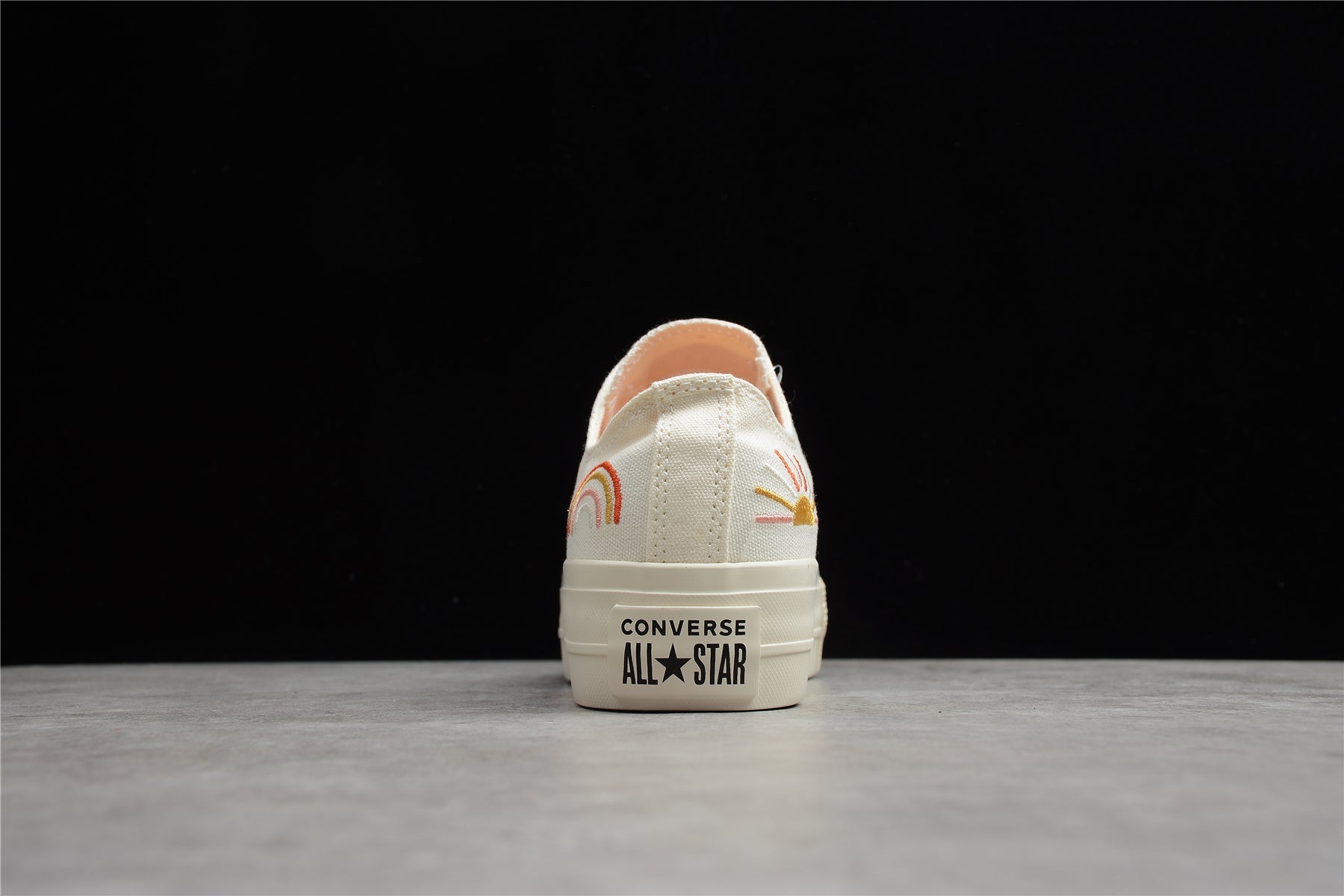 Fabrika Supply Chuck Taylor All Star Rainbow Platform Low White / Cream | sapatilhas Sole Rua