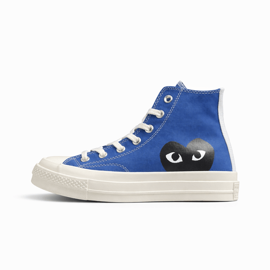 Fabrika Supply Comme des Garçons Play Chuck 70 HI Platform Blue | sapatilhas Sole Rua