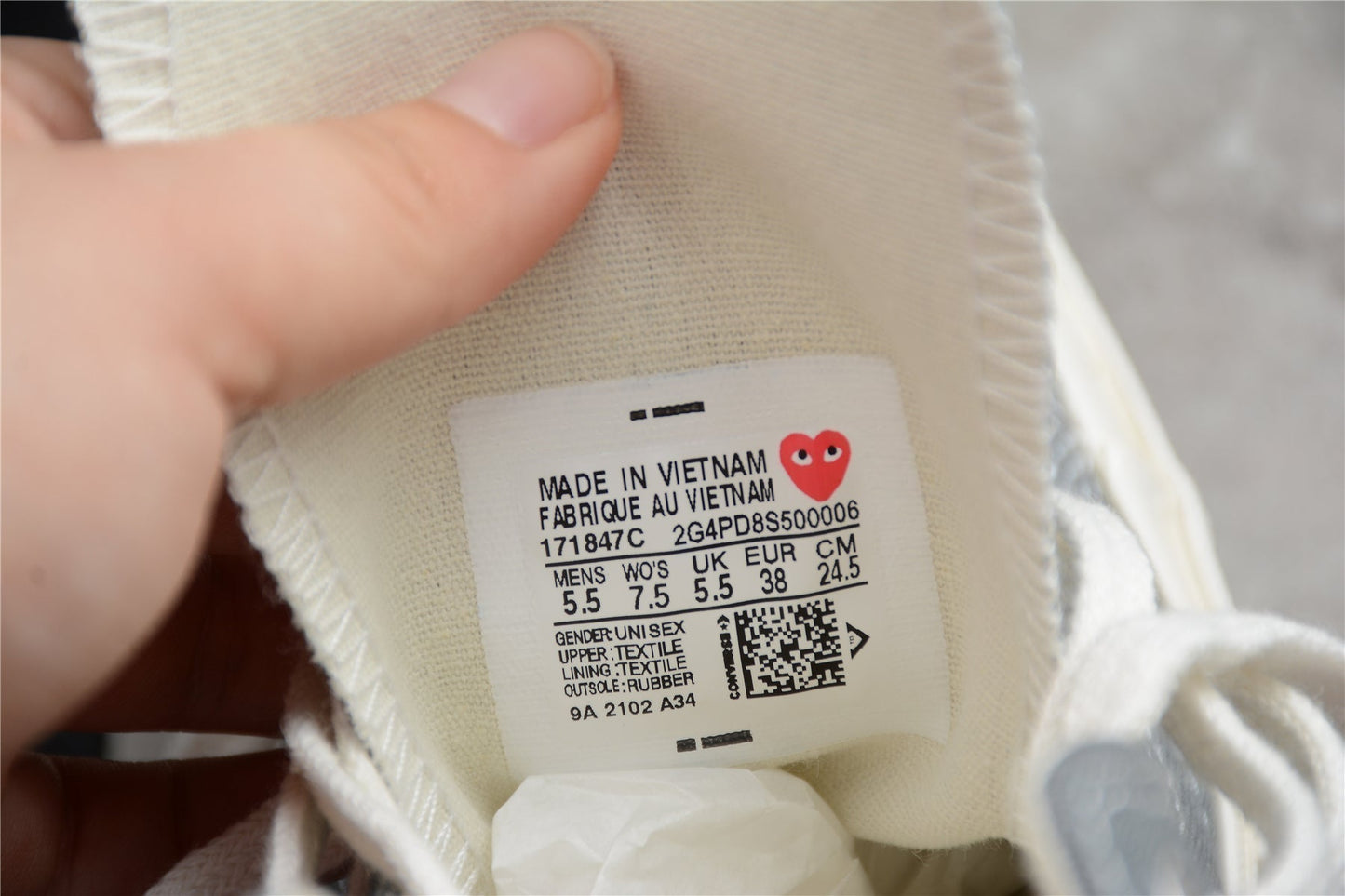Fabrika Supply Comme des Garçons Play Chuck 70 HI Platform Grey | sapatilhas Sole Rua