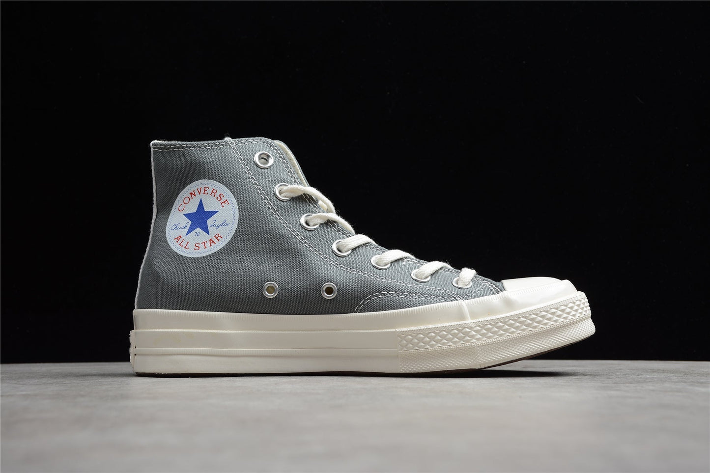 Fabrika Supply Comme des Garçons Play Chuck 70 HI Platform Grey | sapatilhas Sole Rua