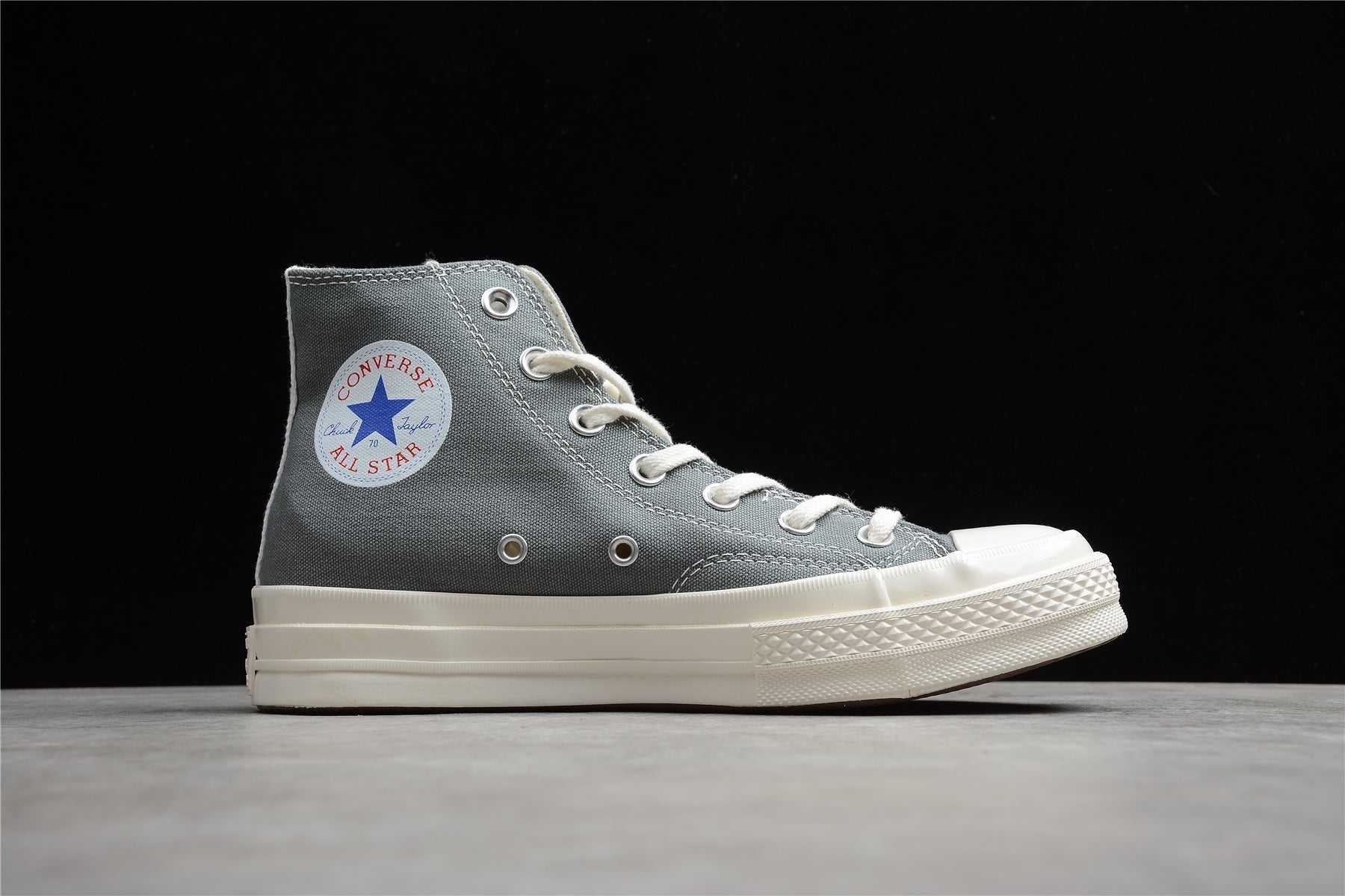 Fabrika Supply Comme des Garçons Play Chuck 70 HI Platform Grey | sapatilhas Sole Rua
