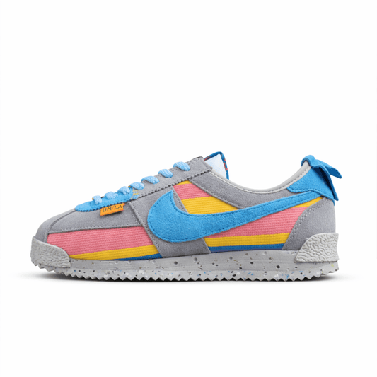 Essenza Rosa Cortez x Union LA Grey / Blue / Yellow / Pink | sapatilhas Sole Rua