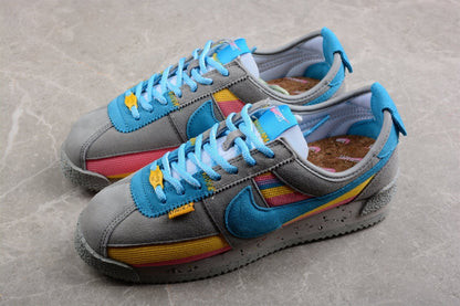 Essenza Rosa Cortez x Union LA Grey / Blue / Yellow / Pink | sapatilhas Sole Rua
