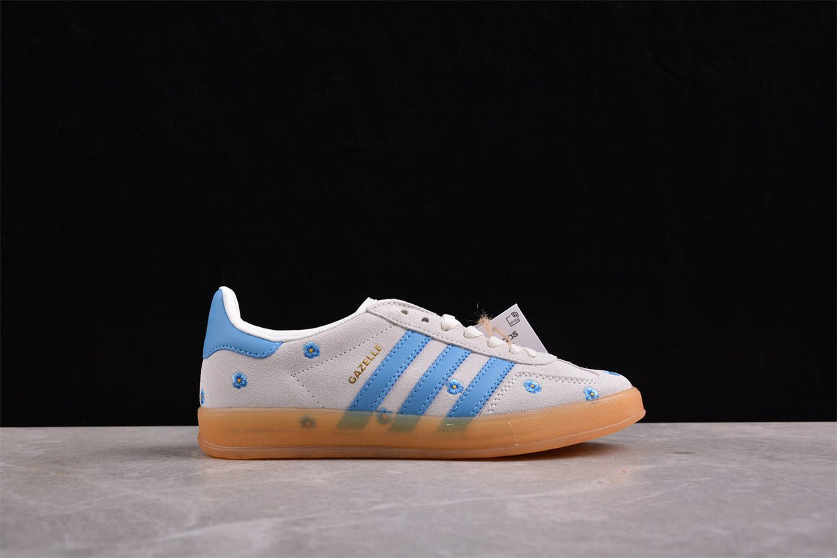 Fabrika Supply Gazelle White / Sky Blue Floral | sapatilhas Sole Rua