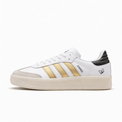 Fabrika Supply Samba XLG Platform White / Black / Gold | sapatilhas Sole Rua