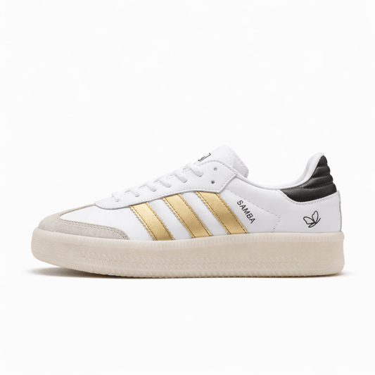 Fabrika Supply Samba XLG Platform White / Black / Gold | sapatilhas Sole Rua